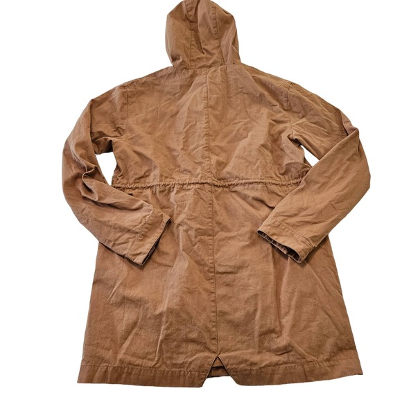 Rhythm Women's Light Brown Zip Up Longline Hooded Utility Jacket. Size XL - Picture 7 of 11